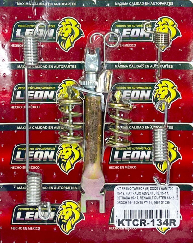 KIT FRENO TAMBOR (R) DODGE RAM 700 15-19, FIAT PALIO ADVENTURE 15-17,  ESTRADA 15-17, RENAULT DUSTER 13-16, OROCH 16-19 2Y20 FT111, 1694 S1039 KT134R