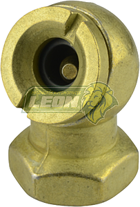 BOQUILLA o VALVULA INFLADORA o YECTORA DE AIRE CORTA ROSCA TIPO HEMBRA 1/4 NPT 2.0 Mpa. LATONADO (17-351, AA-30) SPARELLI