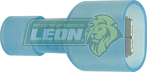 TERMINAL ELECTRICA AISLANTE AZUL MACHO PLANA 1/4 “FORRADO TOTAL”