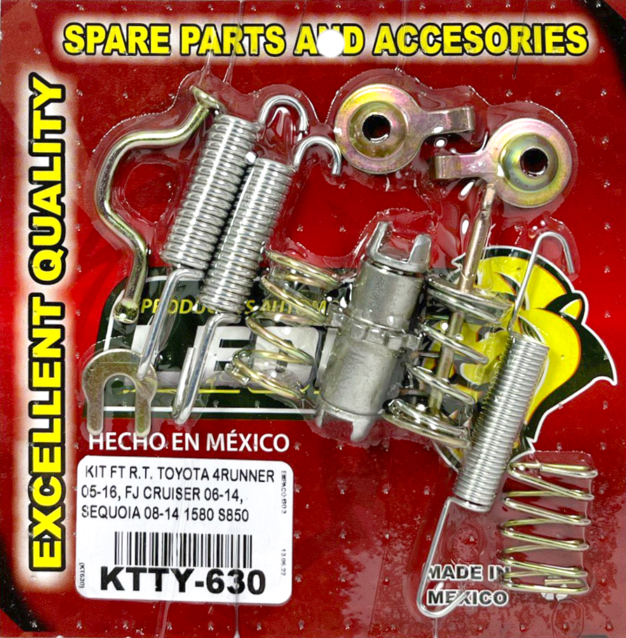 KIT FRENO TAMBOR R.T. L ó R TOYOTA 4RUNNER 05-16, FJ CRUISER 06-14, SEQUOIA 07-14 1580 S850 KT630