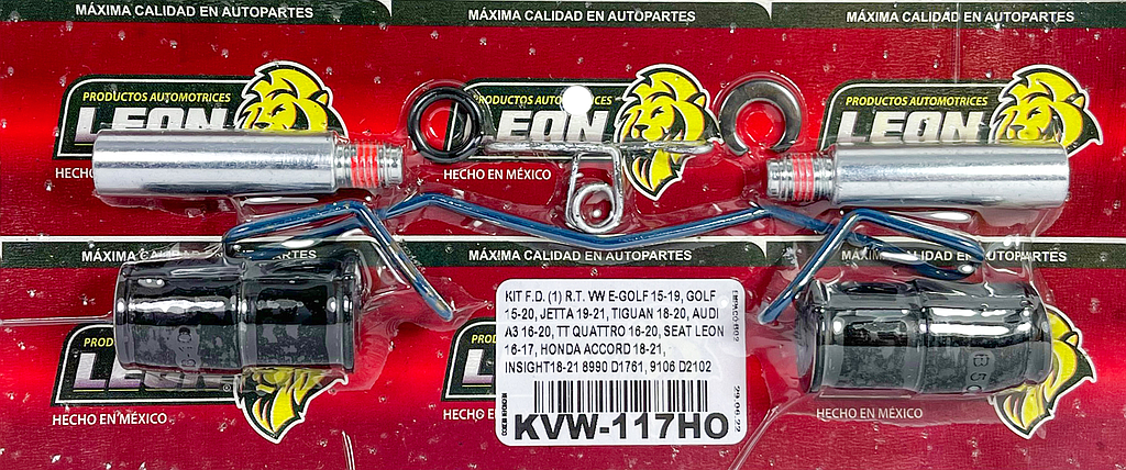 KIT F.D. (1) R.T. VW E-GOLF 15-19, GOLF 15-20, JETTA 19-21, TIGUAN 18-20, AUDI A3 16-20, TT QUATTRO 16-20, SEAT LEON 16-17, HONDA ACCORD 18-21, INSIGHT18-21 8990 D1761, 9106 D2102 KC117