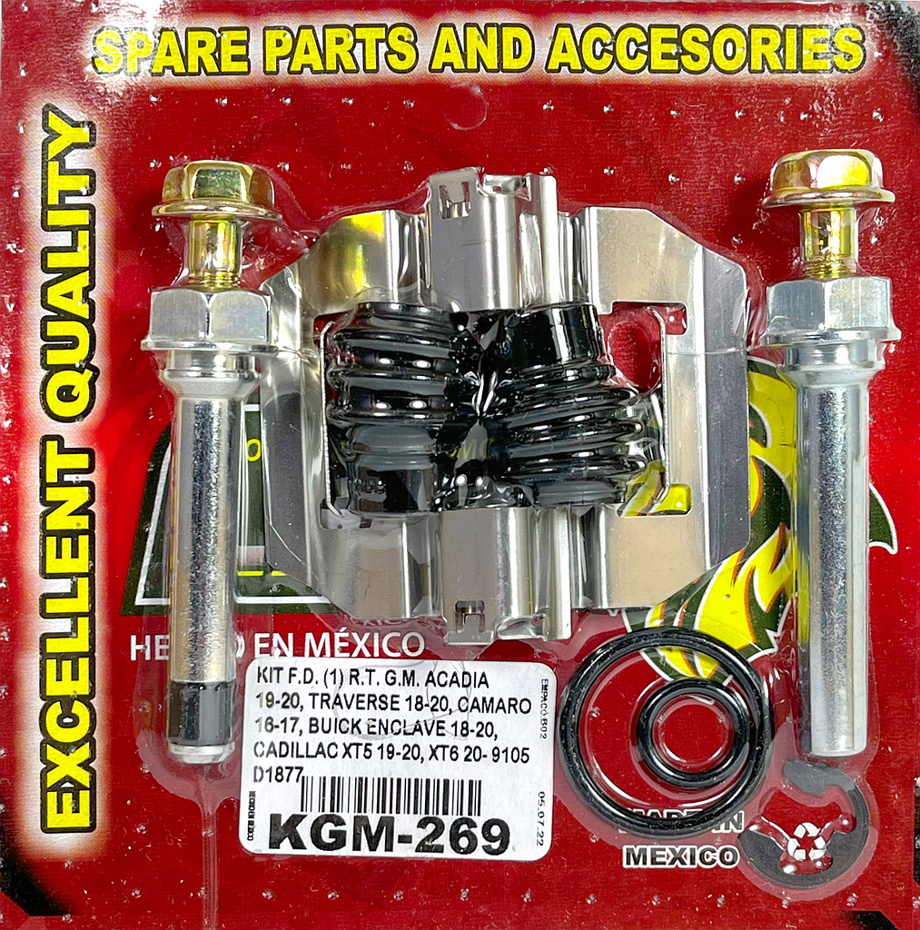 KIT F.D. (1) R.T. G.M. ACADIA 19-20, TRAVERSE 18-20, CAMARO 16-17, BUICK ENCLAVE 18-20, CADILLAC XT5 19-20, XT6 20- 9105 D1877 KC269