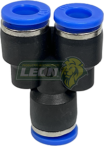 CONECTOR o CONEXIÓN RAPIDA P/MANGUERA TUBING o POLIFLO NAILON EN Y 1/4