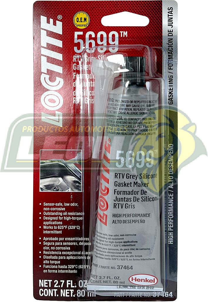 SILICON RTV 80 ml (2.7 oz.) GRIS 5699TM LOCTITE
