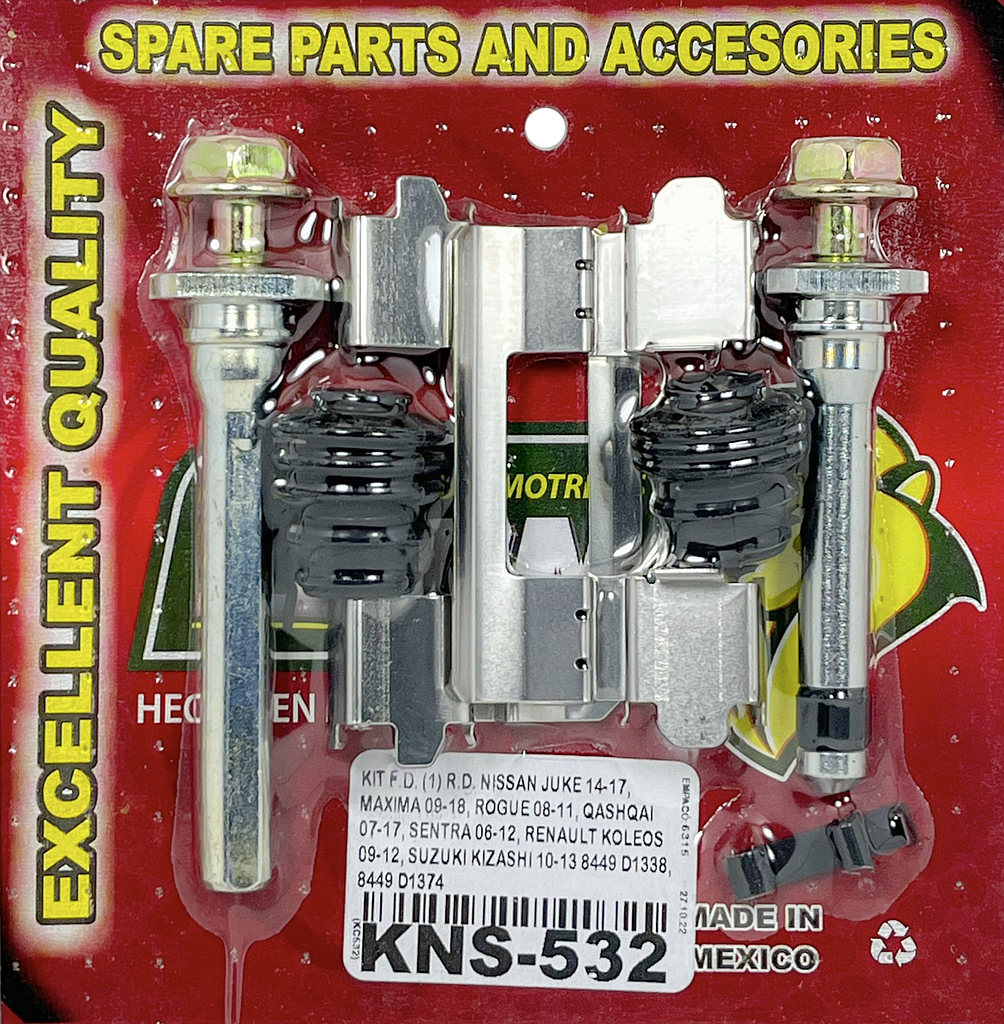 KIT F.D. (1) R.D. NISSAN JUKE 14-17, MAXIMA 09-18, ROGUE 08-17, QASHQAI 07-17, SENTRA 06-12, RENAULT KOLEOS 09-12, SUZUKI KIZASHI 10-13 8449 D1338, 8449 D1374 KC532