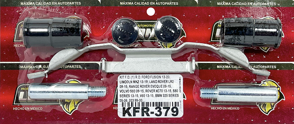 KIT F.D. (1) R.D. FORD FUSION 13-20, LINCOLN MKZ 13-19, LAND ROVER LR2 09-15, RANGE ROVER EVOQUE 09-15, VOLVO S60 09-15, ROVER XC70 13-15, S80 SERIES 13-15, V60 13-15, BMW 325 SERIES 05-06, 323 99-00, 318 99-00, Z3 96-06, Z4 02-06 7437 D558, 7649 D781, 8882 D781, 8882 D1653 KC379