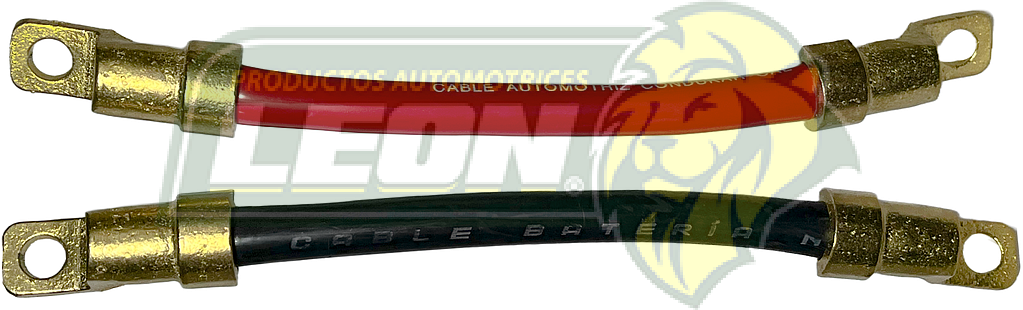 CABLE BATERIA ARMADO 20 cm. CAL. 1/0 c/TERMINALES TZ-5 (JGO C/2 pz. ROJO Y NEGRO)