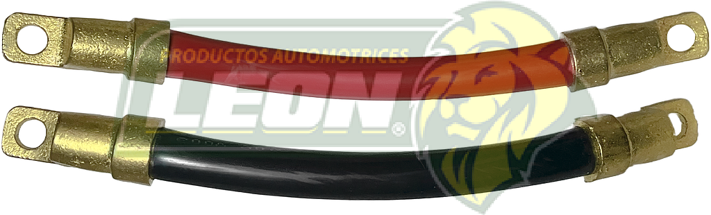 CABLE BATERIA ARMADO 20 cm. CAL. 2/0 c/TERMINALES TZ-5 (JGO C/2 pz. ROJO Y NEGRO)