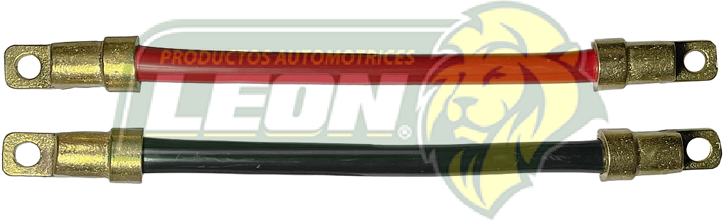 CABLE BATERIA ARMADO 25 cm. CAL. 2/0 c/TERMINALES TZ-5 (JGO C/2 pz. ROJO Y NEGRO)