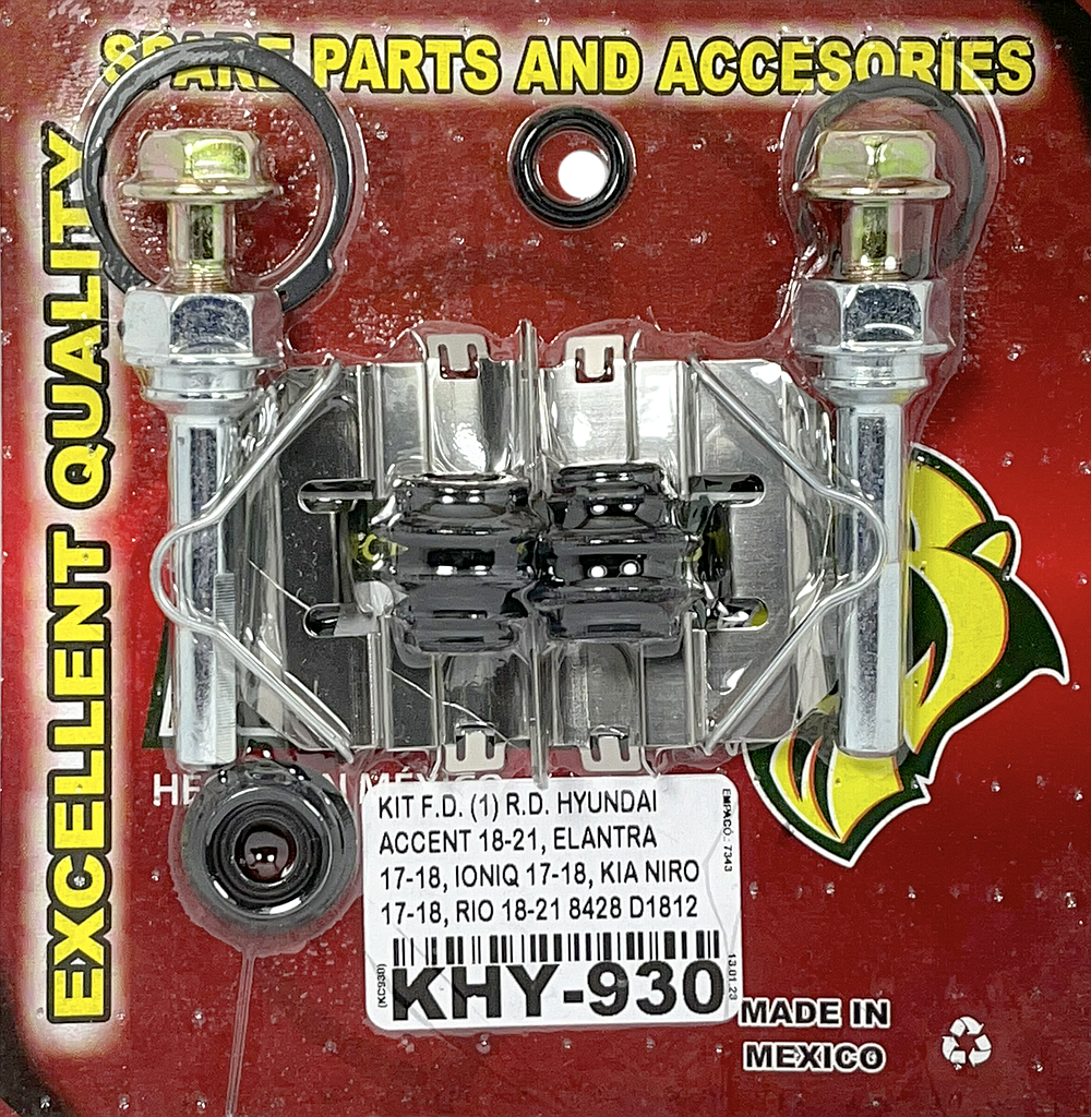 KIT F.D. (1) R.D. HYUNDAI ACCENT 18-21, ELANTRA 17-18, IONIQ 17-18, KIA NIRO 17-18, RIO 18-21 8428 D1812,  KC930