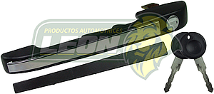 MANIJA EXTERIOR PUERTA DELANTERA GOLF A2 1.8L 88-92, JETTA A2 1.8L 88-92, CARIBE 1.6, 1.8L 77-87, ATLANTIC 1.7L, 1.8L 81-87 c/LLAVE (L) DOBLE MOLD. T/ORIGINAL