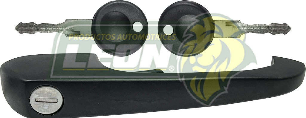 MANIJA EXTERIOR PUERTA DELANTERA VW COMBI 1.6L 74-89, 1.8L 89-01 T2 T2A C/LLAVE NEGRO ELLEN BRASIL (211837205N)