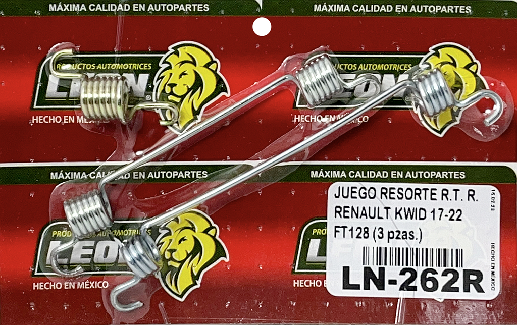 JUEGO RESORTE R.T. R. RENAULT KWID 17-22 FT128 (3 pzas.)