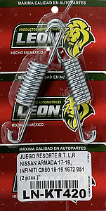JUEGO RESORTE R.T. L,R NISSAN ARMADA 17-19, INFINITI QX80 18-19 1672 951 (2 pzas.)"