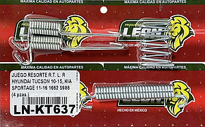 JUEGO RESORTE R.T. L. R HYUNDAI TUCSON 10-15, KIA SPORTAGE 11-16 1662 S988 (4 pzas.)