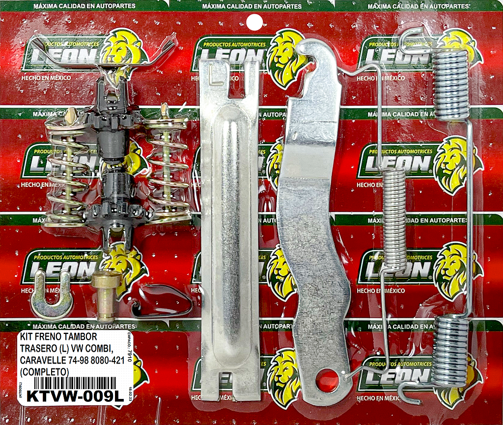 KIT FRENO TAMBOR TRASERO (L) VW COMBI, CARAVELLE 74-98 8080-421 (COMPLETO)
