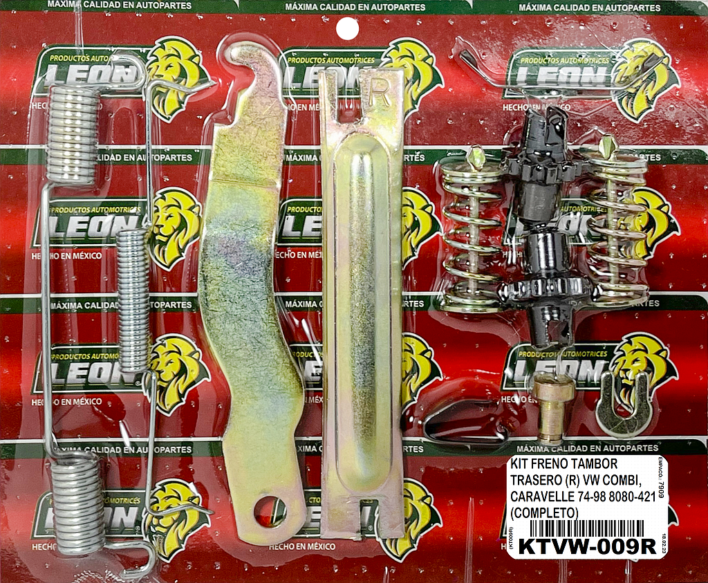 KIT FRENO TAMBOR TRASERO (R) VW COMBI, CARAVELLE 74-98 8080-421 (COMPLETO)