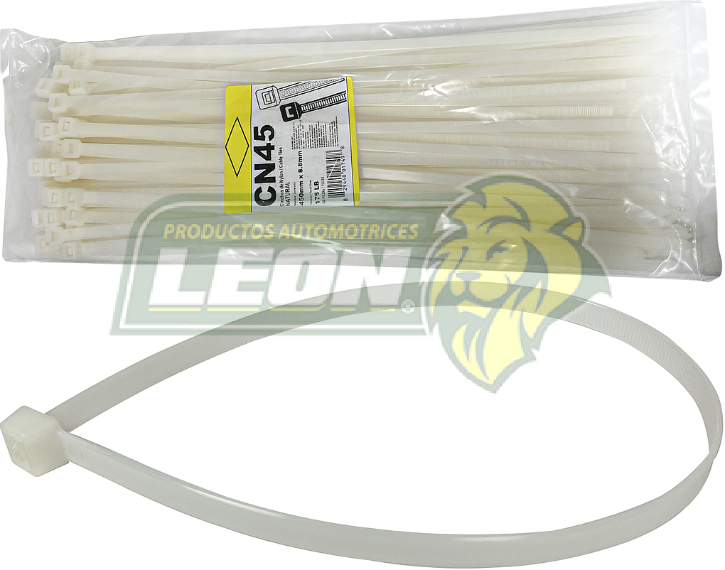 CINCHO NAILON 45 cm USA 8.8 mm 175 Lbs. BLANCO