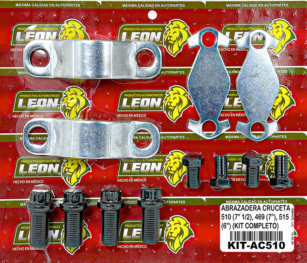 ABRAZADERA CRUCETA 510 (7” 1/2), 469 (7”), 515 (6”)  (KIT COMPLETO)