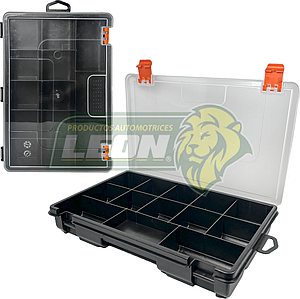 ORGANIZADOR 10” CON 13 COMPARTIMENTOS DE LARGO: 25 cm, ALTO: 4 cm, FONDO: 17 cm (10036)