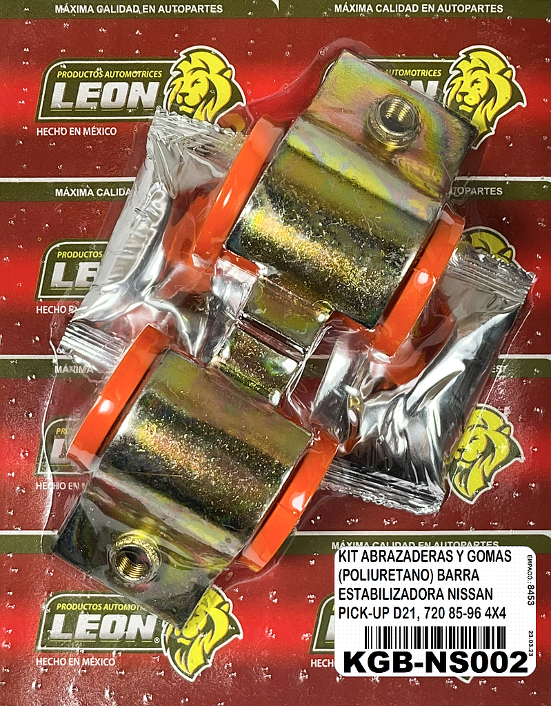 KIT DE ABRAZADERAS Y GOMAS (POLIURETANO) BARRA ESTABILIZADORA NISSAN PICK-UP D21, 720 85-96 4X4