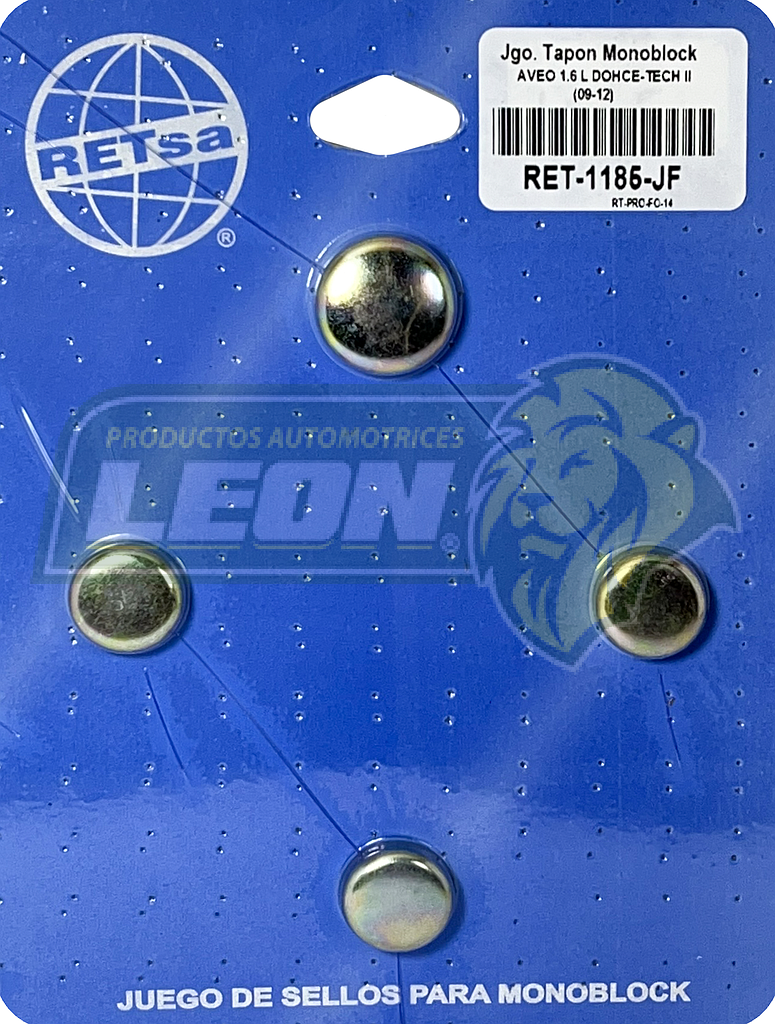 JUEGO SELLO MONOBLOCK G.M. AVEO 1.6L 08-12 DOHC E-TECH II FIERRO