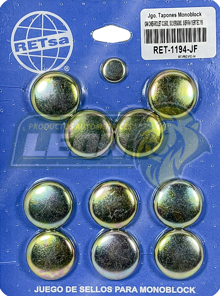 JUEGO SELLO MONOBLOCK G.M. C2500, SILVERADO, SIERRA VORTEC V8 294, 323, 364, 4.8, 5.3, 6.0L 99-07 FIERRO