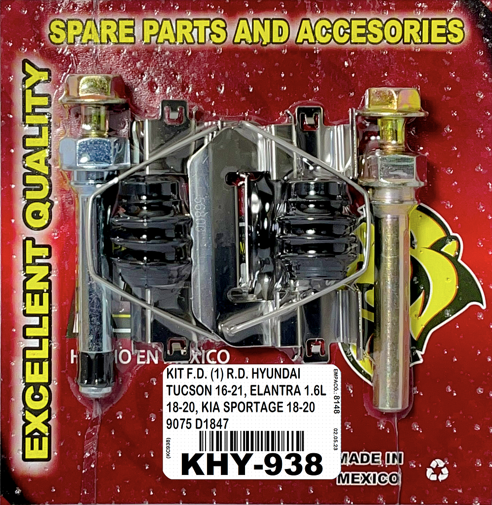 KIT F.D. (1) R.D. HYUNDAI TUCSON 16-21, ELANTRA 1.6L 18-20, KIA SPORTAGE 18-20 9075 D1847 KC938