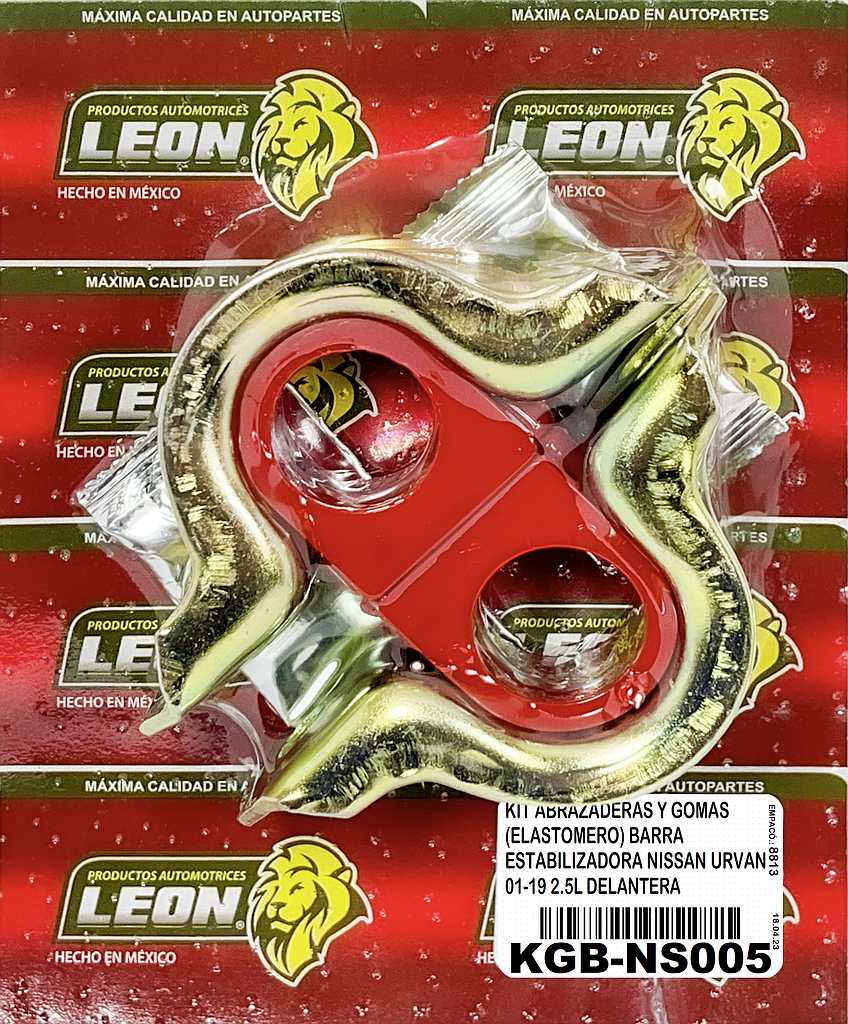KIT DE ABRAZADERAS Y GOMAS (ELASTOMERO) BARRA ESTABILIZADORA NISSAN URVAN 01-19 2.5L DELANTERA