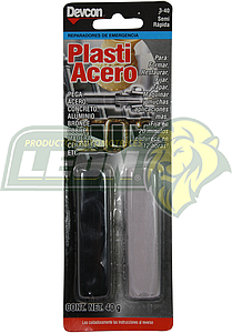 REPARADOR DE EMERGENCIA PLASTILINA EPOXICA PLASTIACERO SEMI RAPIDA BLISTER 40 gr.