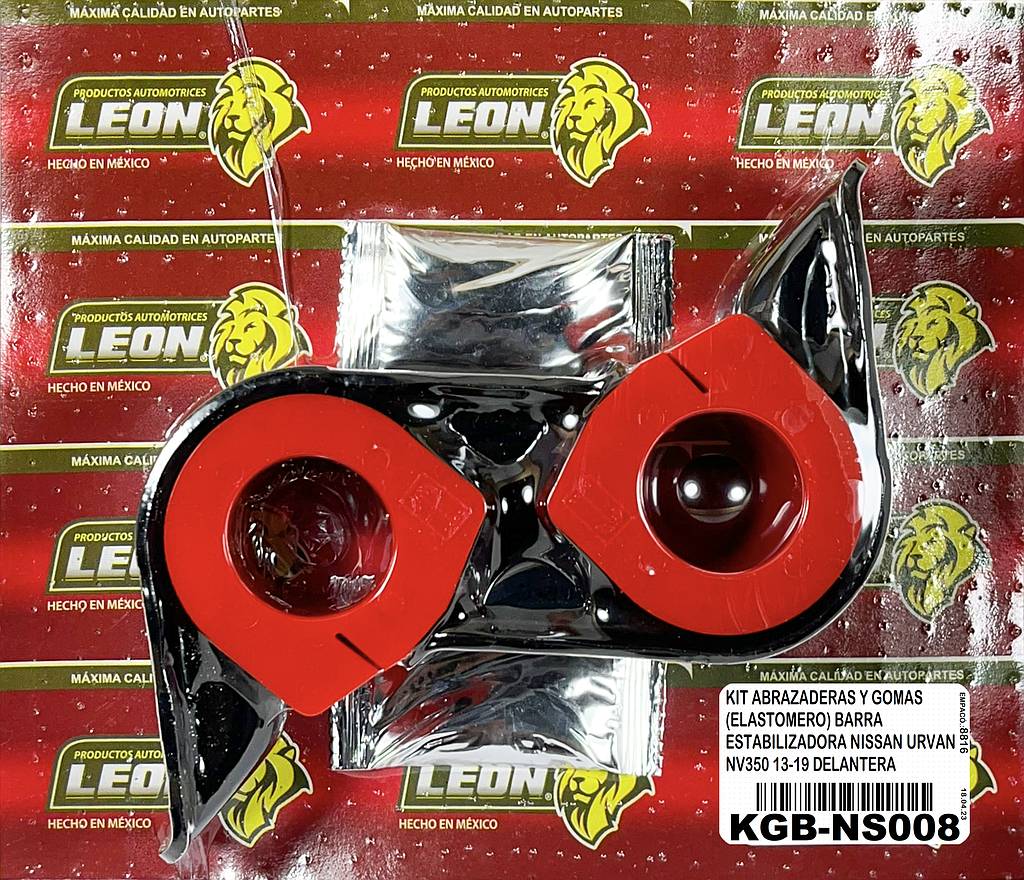 KIT DE ABRAZADERAS Y GOMAS (ELASTOMERO) BARRA ESTABILIZADORA NISSAN URVAN NV350 13-19 DELANTERA