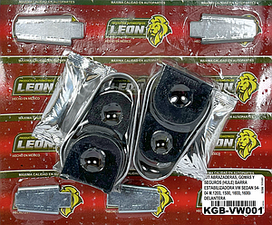 KIT DE ABRAZADERAS, GOMAS Y SEGUROS (HULE) BARRA ESTABILIZADORA VW SEDAN 54-04 M.1200, 1500, 1600, 1600i DELANTERA