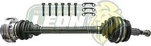 FLECHA HOMOCINETICA VW EUROVAN T4 01-04 1.9TDI, T5 05-21 1.9TDI, 2.0TDI TRANSMISION ESTANDAR DELANTERA IZQUIERDA (COMPLETA CORTA 656 mm)