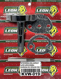 KIT DE BRIDA CON JUNTAS Y (LAPIZ LARGO 10.75 cm) BOMBA GASOLINA VW. M.1500, 1200 SEDAN, COMBI