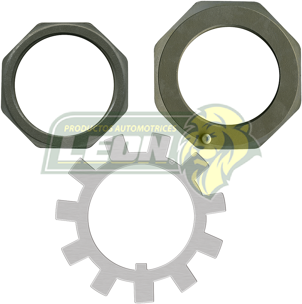 KIT TUERCA (1) R.T. EJE SUDISA NAC. Y USA. CARGA REMOLQUE 2” 5/8-16H (OCTAGONAL) (JRT1000) (3 pzas.)