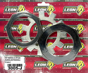 KIT TUERCA (1) R.T. EJE SUDISA NAC. Y USA. CARGA REMOLQUE 2” 5/8-16H (OCTAGONAL) (JRT1000) (3 pzas.)