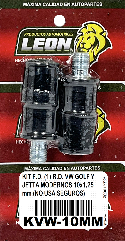 KIT F.D. (1) R.D. VW GOLF Y JETTA MODERNOS 10x1.25 mm (NO USA SEGUROS)