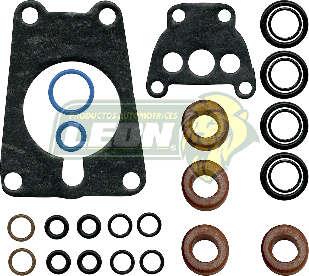 JUNTA CUERPO DE ACELERACION NISSAN 1.6L 16V. TSURU III 94-16, 1.6, 1.8, 2.0L 16V. SENTRA, TSUBAME 93-02 (KMPFI-709-C) (JGO. c/26 pzas.)