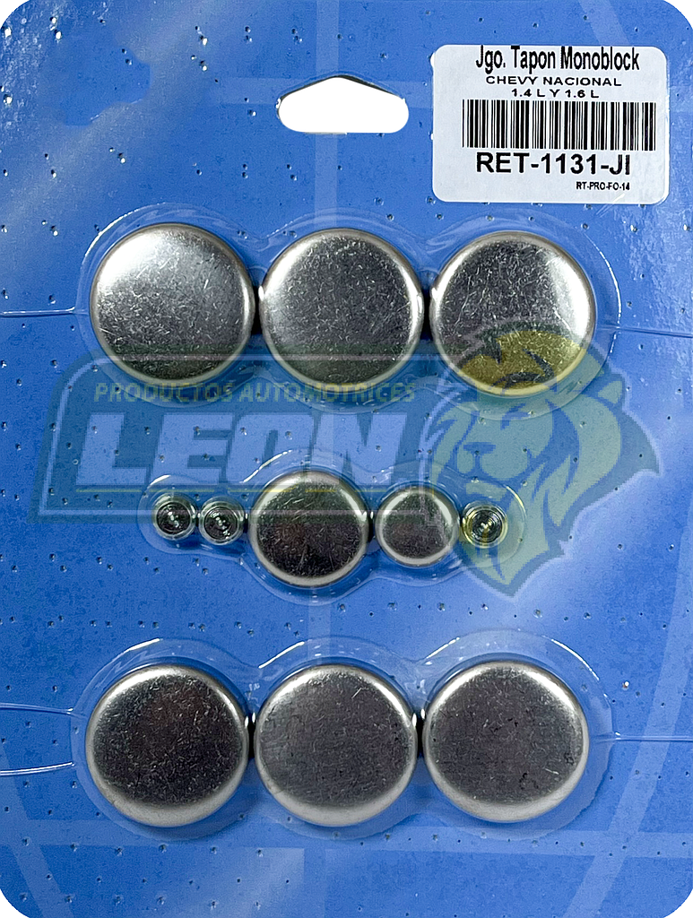 JUEGO SELLO MONOBLOCK G.M. CHEVY NAC. M.1.4, 1.6L (ACERO INOXIDABLE)