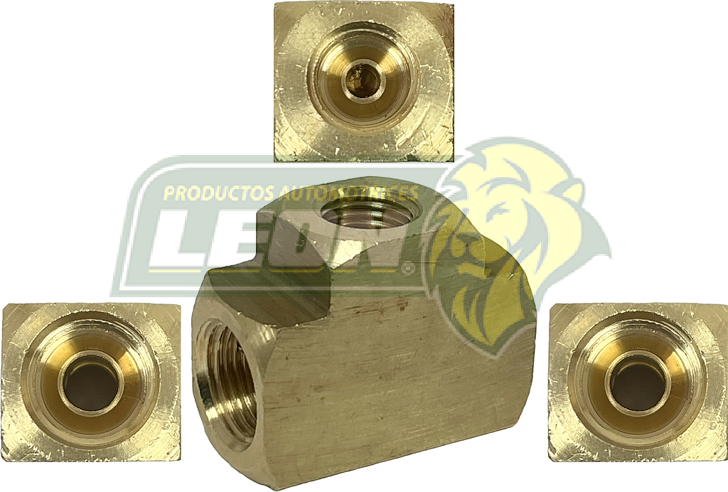 CONEXION TE UNION MILIMETRICA PARA TUBO DE FRENOS NISSAN ABOC. INVERTIDO 45° 3/16 o 5 mm R: 10x1.0x12x1.0x10x1.0 “MIXTA ESPECIAL”