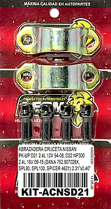 ABRAZADERA CRUCETA NISSAN PK-UP D21 2.4L 12V 94-08, D22 NP300 2.4L 16V 09-15 (DANA 752.907028X, SPL90, SPL100, SPICER 4621) 2.31”x0.40”