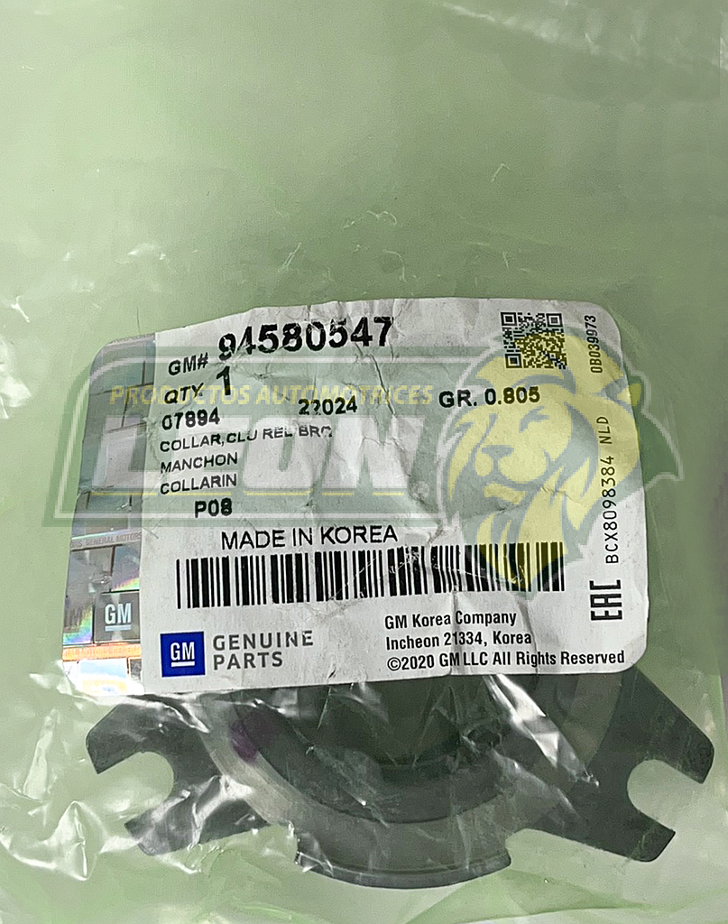 CANDELERO COLLARIN CLUTCH G.M. AVEO 1.6L 09-14 (RODAMIENTO DE EMBRAGUE TRANSMISION MANUAL) ØI: 33 mm