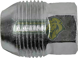 TUERCA CONICA PASADA G.M. AVEO, SPARK, DODGE ATTITUDE T/O 12x1.50 mm LL. 19 mm, ALT. 31 mm GALVANIZADA (300-TA10-138RG)