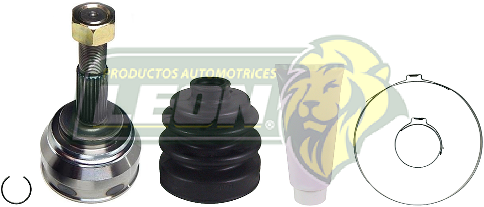 ESPIGA HOMOCINETICA NISSAN TSURU III 92-00 EXT.25 mm INT. 24 mm ESTRIADO GSO. “KIT” (326582) D77