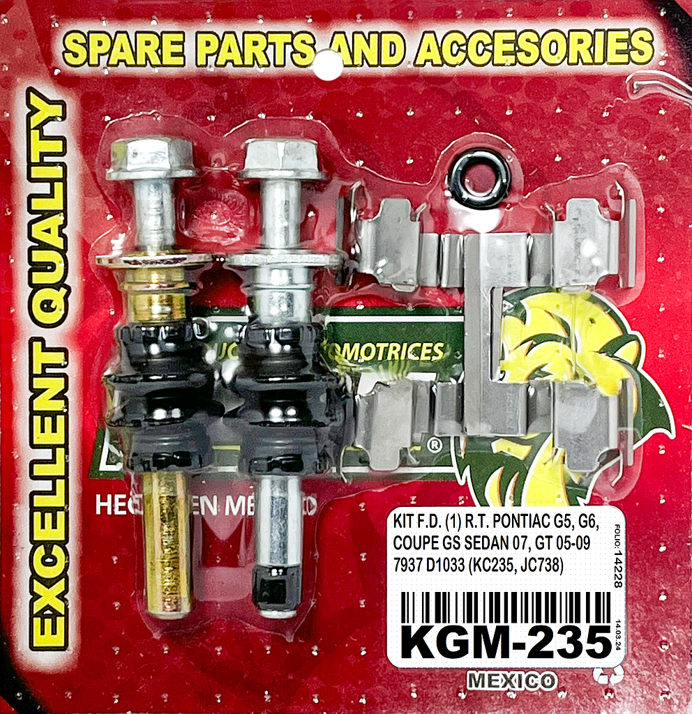 KIT F.D. (1) R.T. PONTIAC G5, G6, COUPE GS SEDAN 07, GT 05-09 7937 D1033 (KC235, JC738)