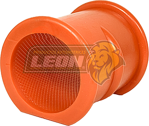 GOMA BARRA ESTABILIZADORA ISUZU NPR 90-00 (8-94342187-O, 1491000, BAIZUZUDEL) ØI: 42.11 mm, H: 53 mm, L: 56.90 mm, AN: 60.77 mm DELANTERA NARANJA