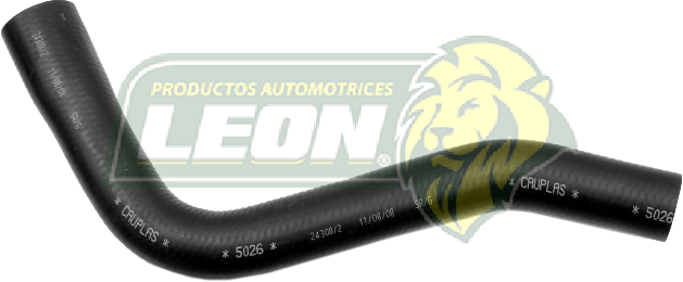MANGUERA (521296) RAD. SUP. DODGE CARAVAN 3.3L 1995, GRAND CARAVAN 3.3L 1995, PONTIAC FIERO 2.8L 85-87 (66736, 21594) ALTO: 16 cm, LARGO: 36 cm, ØI: 36 mm, ØE: 36 mm