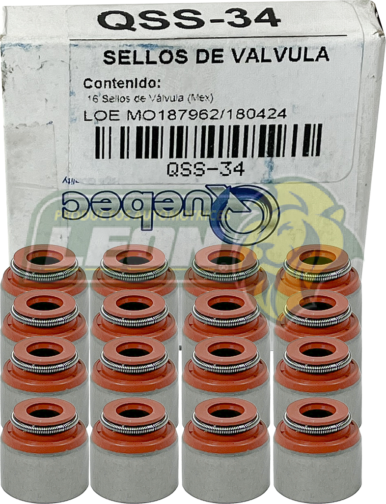 SELLO VALVULA NISSAN 1.6L, 1.8L, 2.0L, 2.5L, 5.6L, DOHC L4, V8, V16 y V32 VIN CA16DE, CA18DE, SR20DE, QR25DE, VK56DE PULSAR NX 87-93, 200SX 95-98, ALTIMA, ARMADA, FRONTIER, PATHFINDER, SENTRA, TITAN, X-TRAIL, INFINITI G20 91-02, QX56 02-09 (SV-77-VT) (CAJA C/16 pzas.)