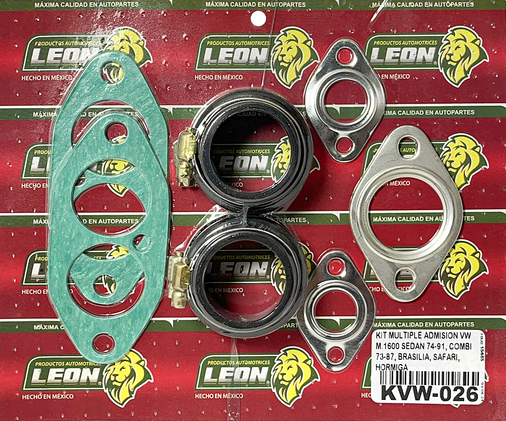 KIT MULTIPLE ADMISION VW M.1600 SEDAN 74-91, COMBI 73-87, BRASILIA, SAFARI, HORMIGA