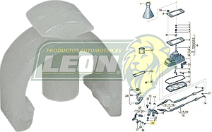 GRAPA o SEGURO DESLIZADOR PALANCA VEL. VW GOL, POLO NAYLON (1K0711522)
